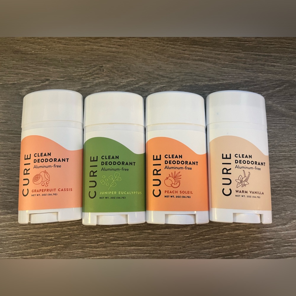 4 Brand New Never Used sticks of Curie clean deodorant